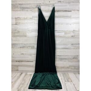 Tobi Women’s Petite S Hunter Green Strapless Velvet Maxi Dress Formal Prom NWT